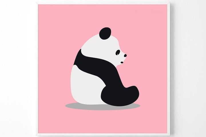 아이방 베이비룸 인테리어 동물 일러스트 그림 액자_팬더
