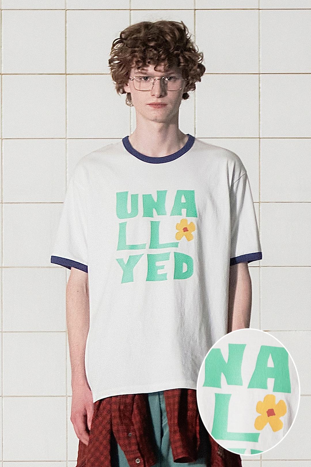 LOGO RINGER T SHIRT / WHITE