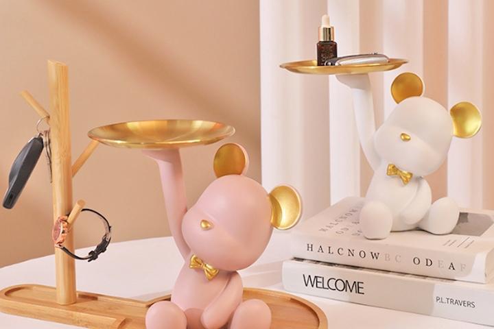 골드 포인트 베어 곰돌이 오브제 악세사리 트레이 3colors