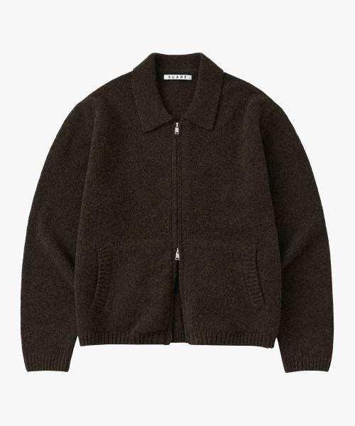 울 베이포트 니트 자켓 브라운