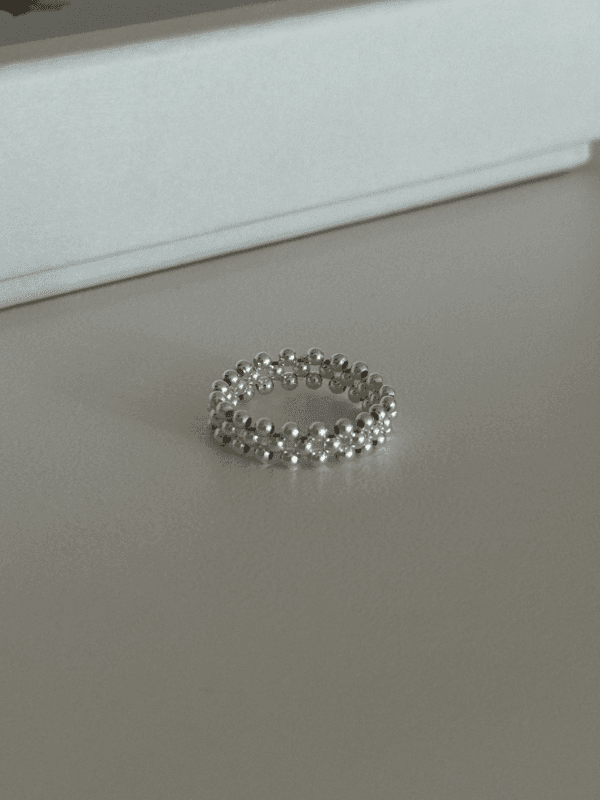 실버925 볼 밴딩 반지