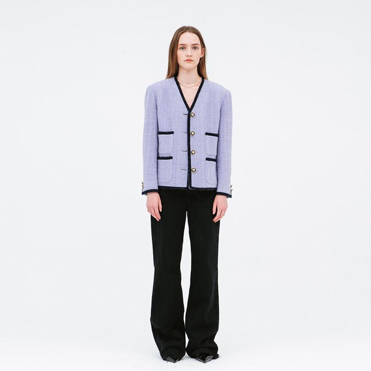 Diana Tweed Jacket in Lilac