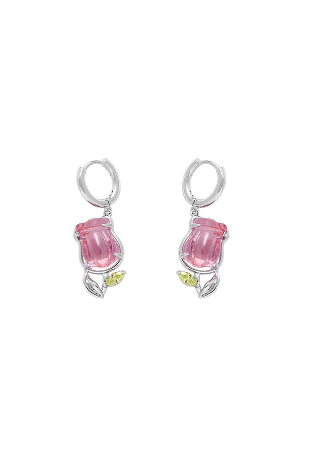 TULIP GLASS EARRING