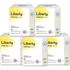 리버티 입는 오버나이트 코튼커버 중형 생리대 팬티형, 팬티형, 4개입, 5팩