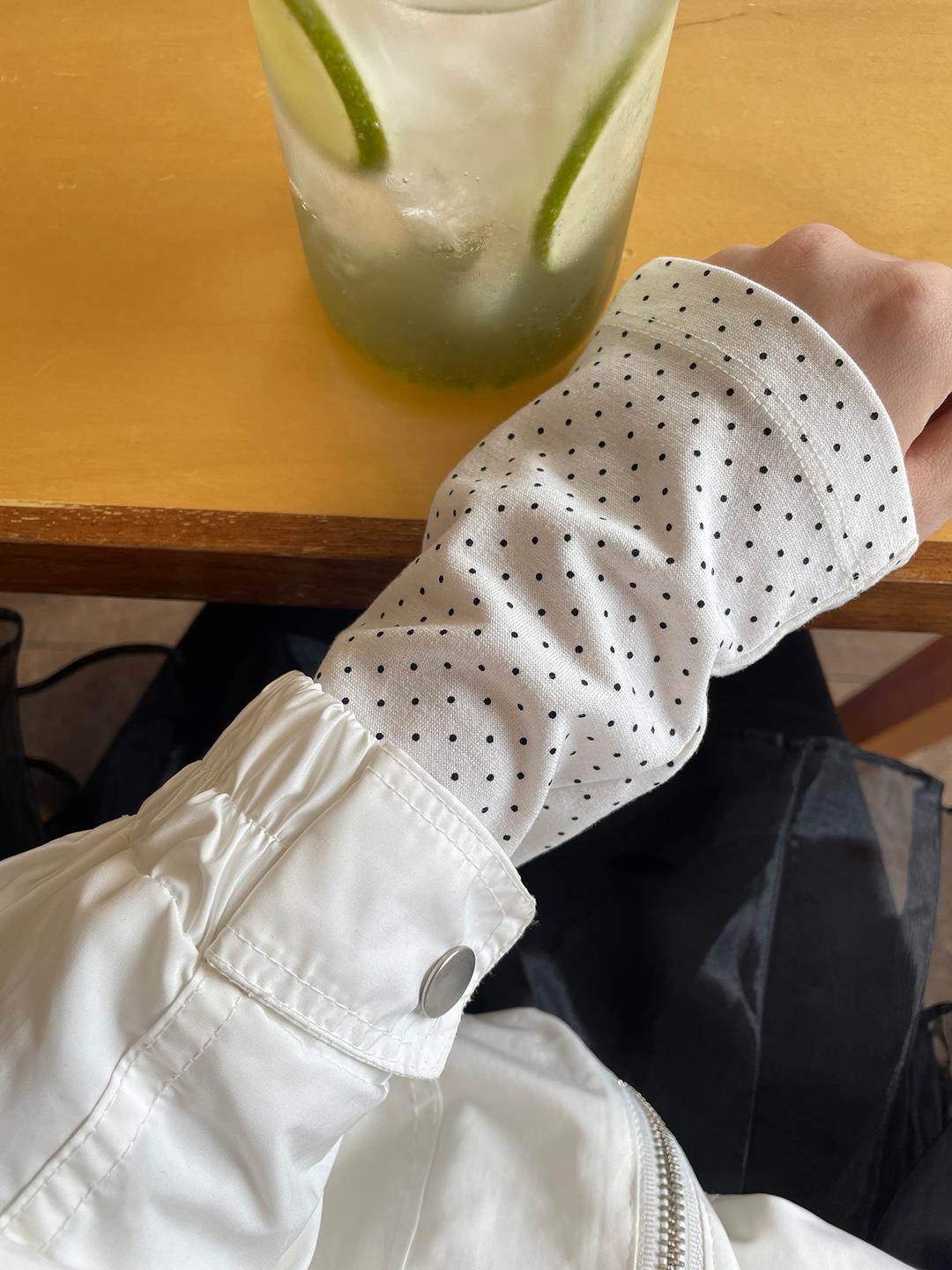 BABY DOT SLIM TOP, WHITE (2C)