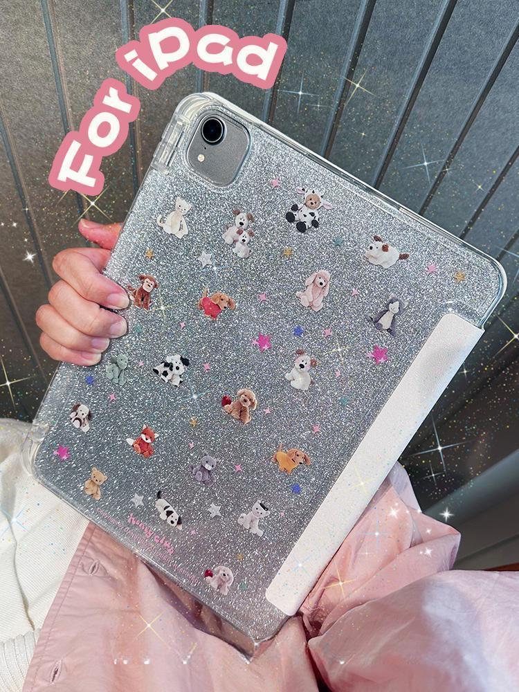 수심 Star Animal Case 스타 애니멀 아이패드 케이스 y2k 투명 유니크 실버