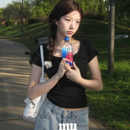 [MADE/바이오워싱🖤] [2VER 넥라인]  MOMU 베이직라인 데일리 4계절 반팔 티셔츠-7color