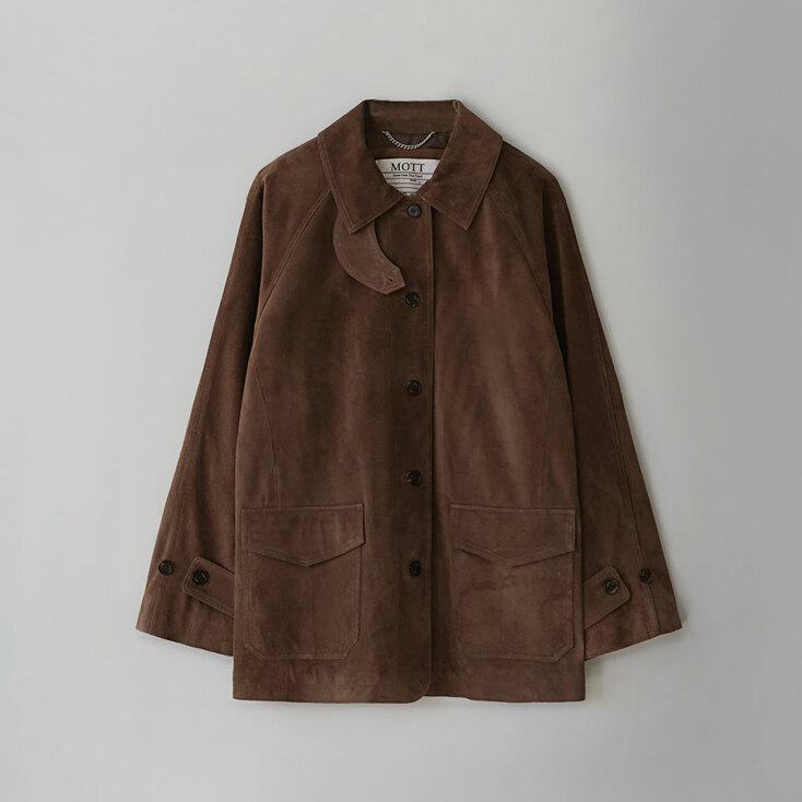 리얼 스웨이드 하프 자켓 - Brown