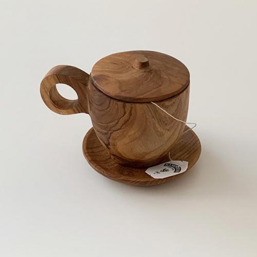 티크우드 찻잔 세트