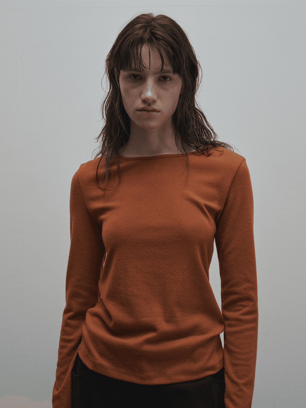 Coloured Crewneck T-shirt (persimmon)