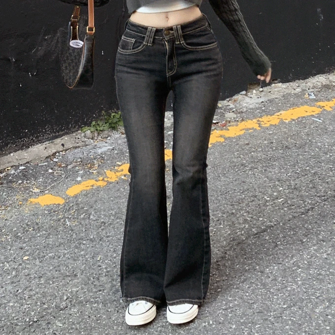 [당일배송][자체제작][겨울신상] 155cm 보나 로우 기모 부츠컷 롱 팬츠 -2 color [기장추가]