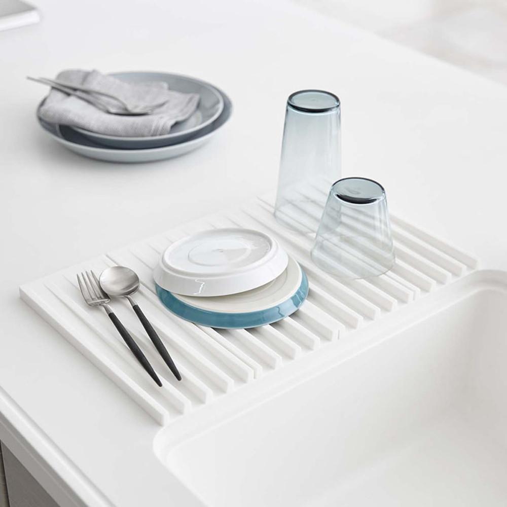 야마자키 일본 주방 식기건조 물빠짐 매트 냄비받침대 겸용 타워 3835 3836