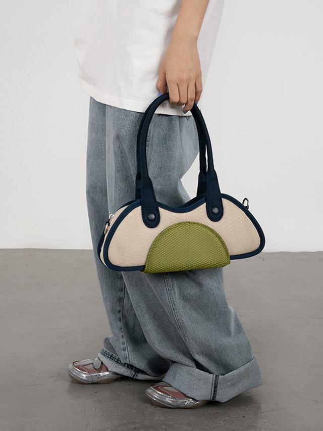 CRYINGCENTER 언더암 컬러 핸드백 (베이지)