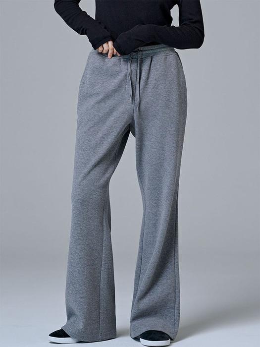 2303 니트 코듀로이 플레어 팬츠 (그레이)