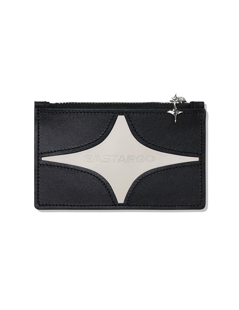 DOUBLE STING ZIPPER WALLET BK (IVORY WHITE)