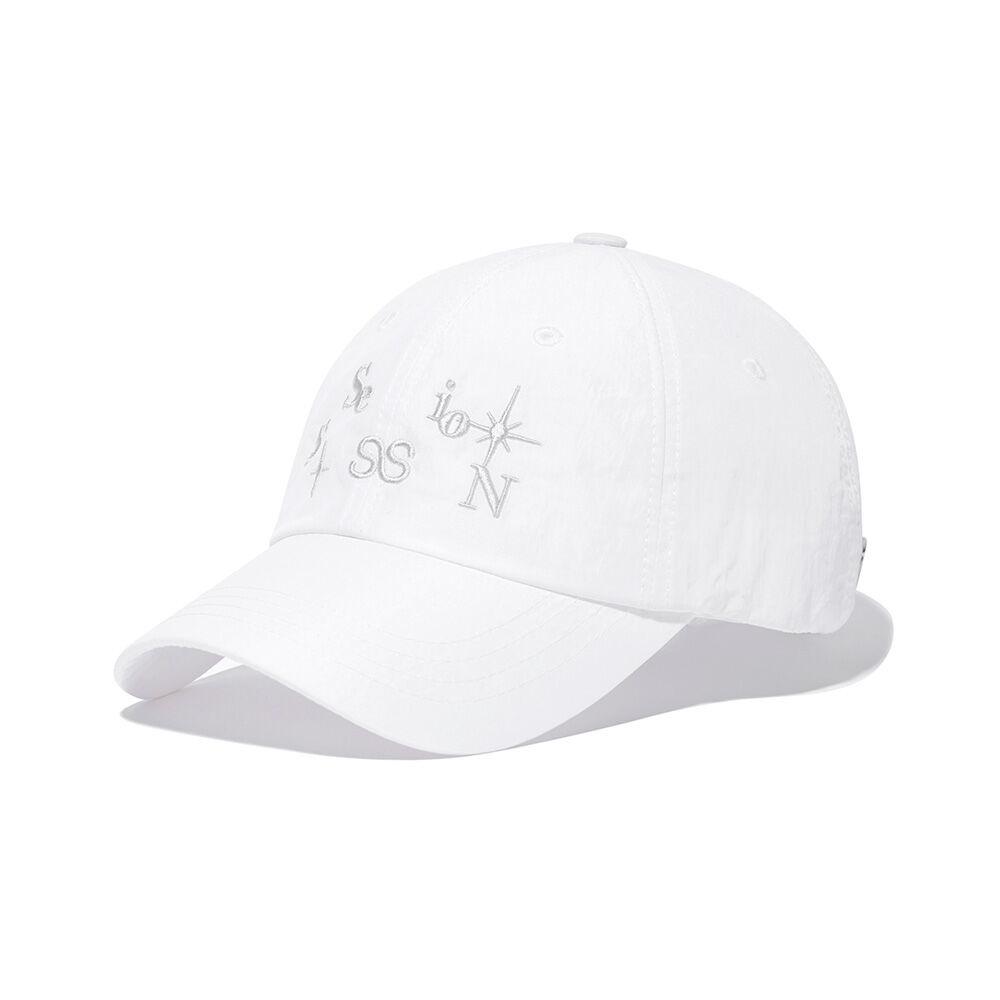 SPARKLING NYLON CAP, white