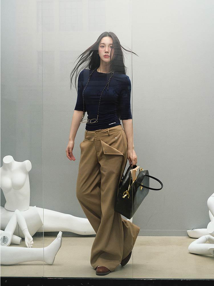 [LaLuneDuCiel] Waist Layer Wide Pants