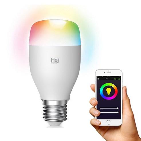 헤이홈 LED 스마트 전구 8W, 기타색, 1개