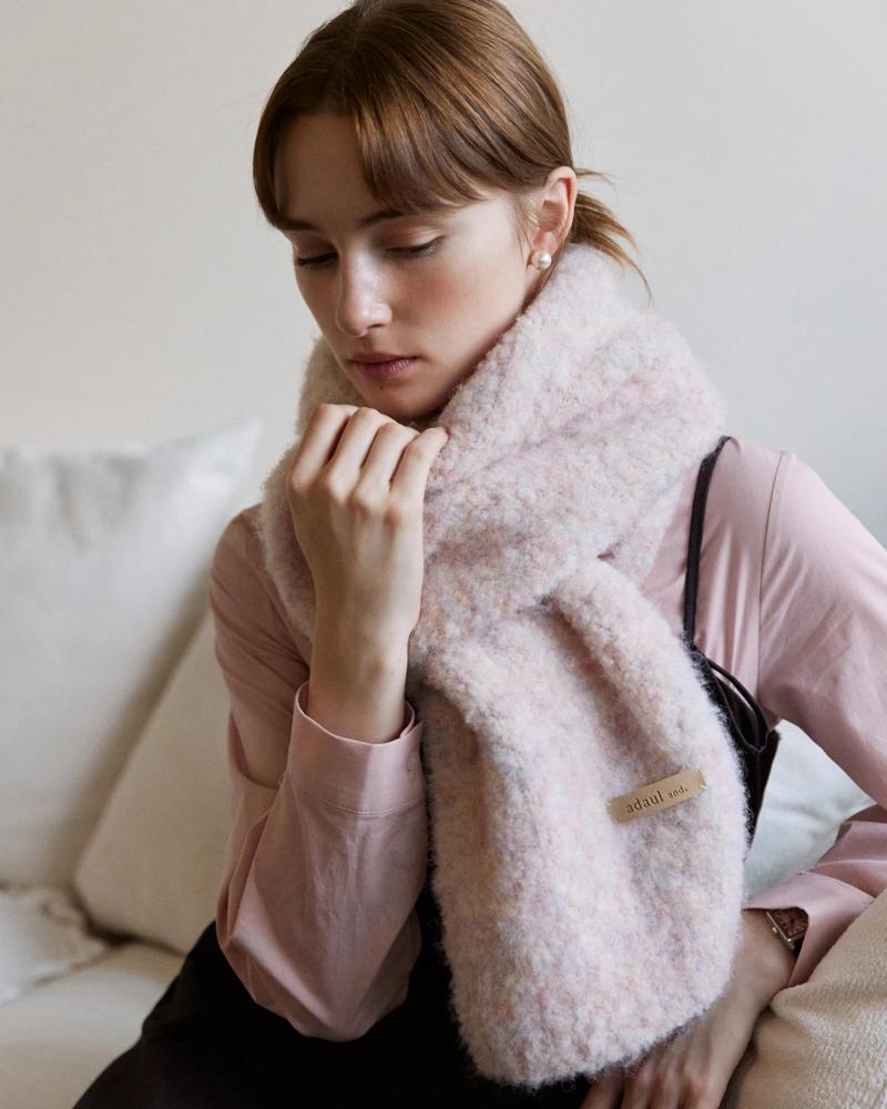 ADAUL - Shibori hairy soft long muffler - 5color