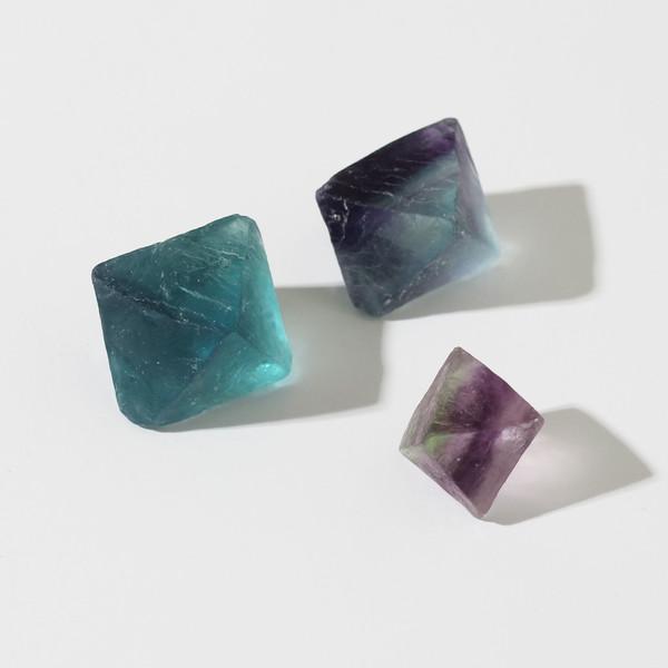 [CARVED STONE] FLOURITE OCTAHEDRON - 플루라이트 다면체 세트