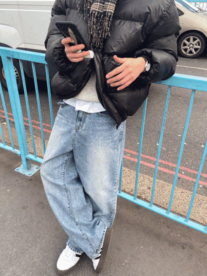 [당일발송/주문폭주/사계절] Beke washed wide denim