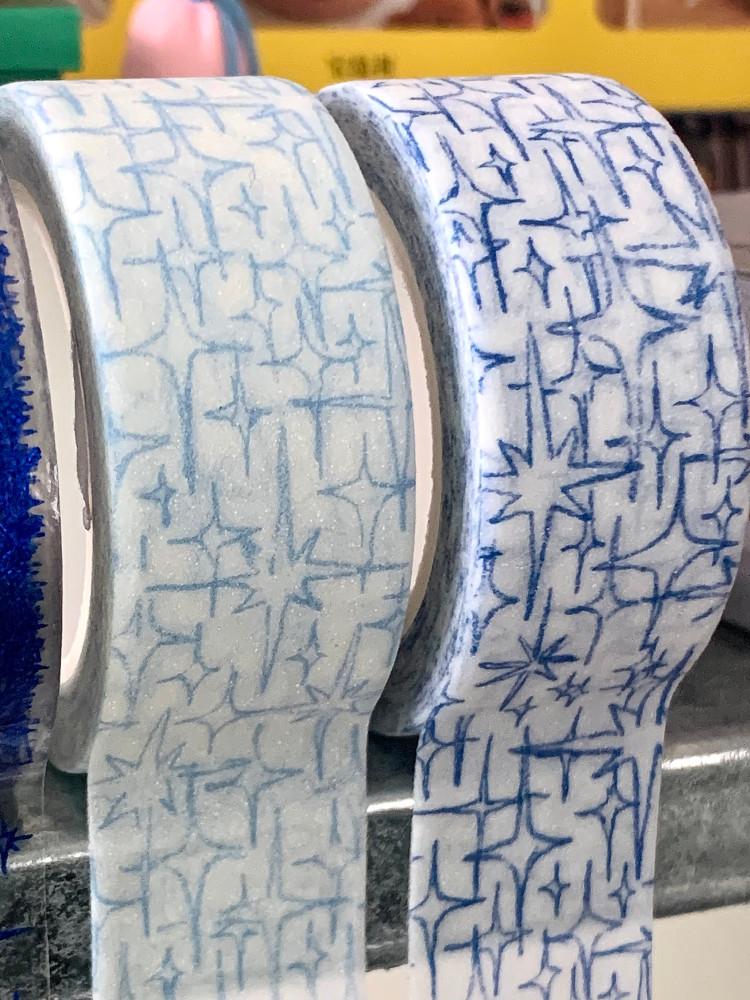 [3차재입고][mewmewbeam] Blue-Glitter masking tape(2종)