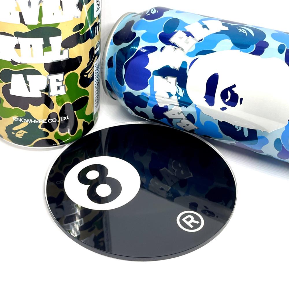 [코스터] 에잇볼 아크릴 수저 컵 받침 홈카페 악세사리 미니 트레이 인테리어 소품 컵뚜껑