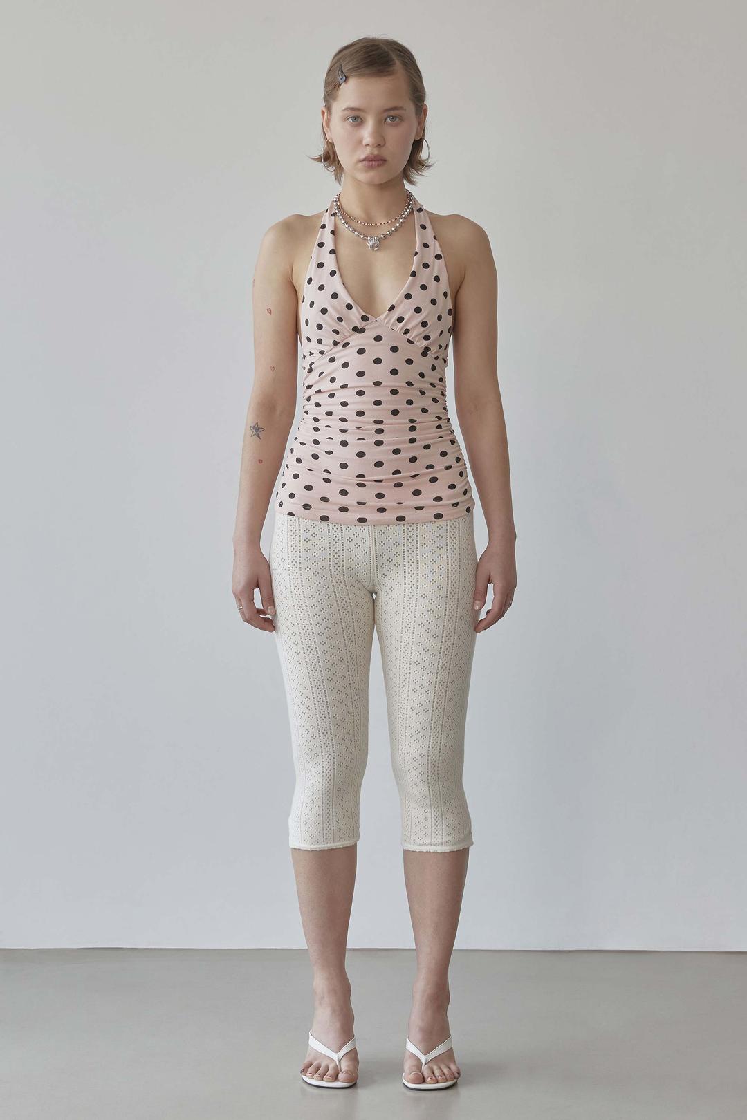 Dot Halter Top Pink