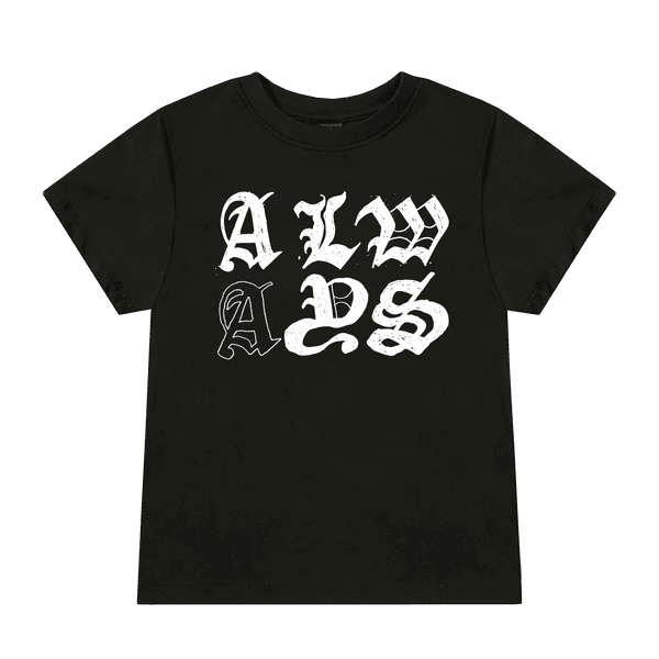 goth shane baby tee - black