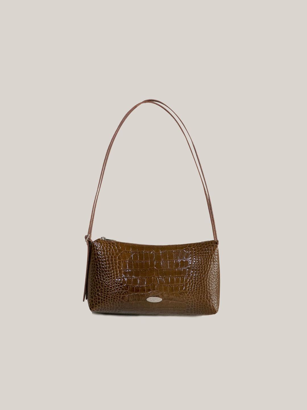 DOUBLE BUCKLE TOTE[ BROWN ]