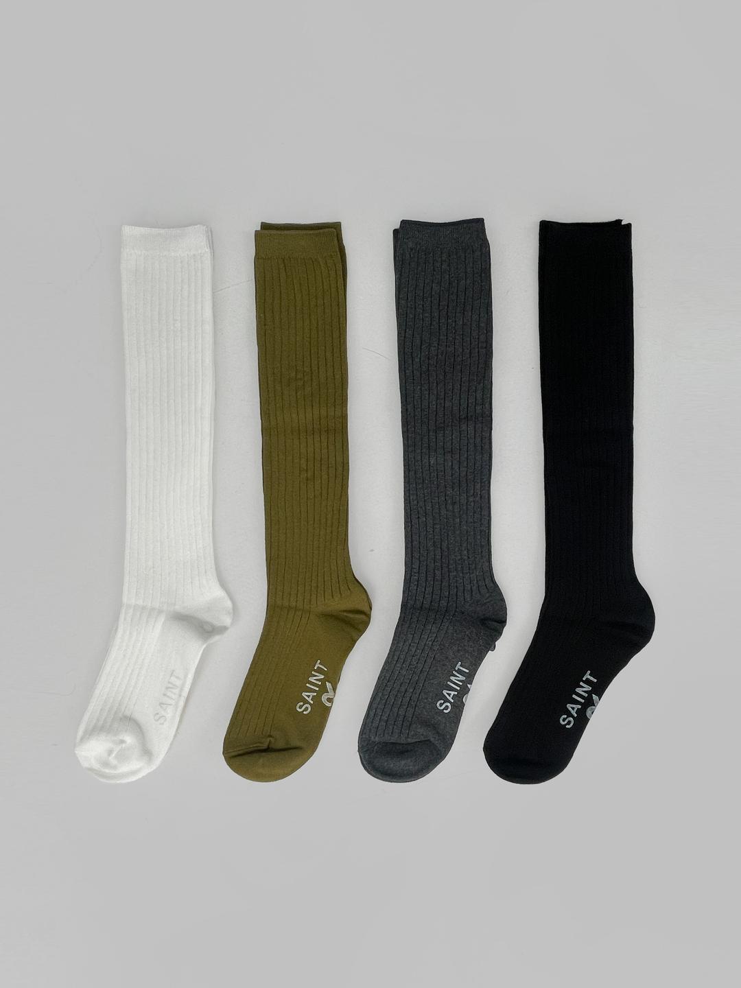 논슬립 골지 니삭스 4color