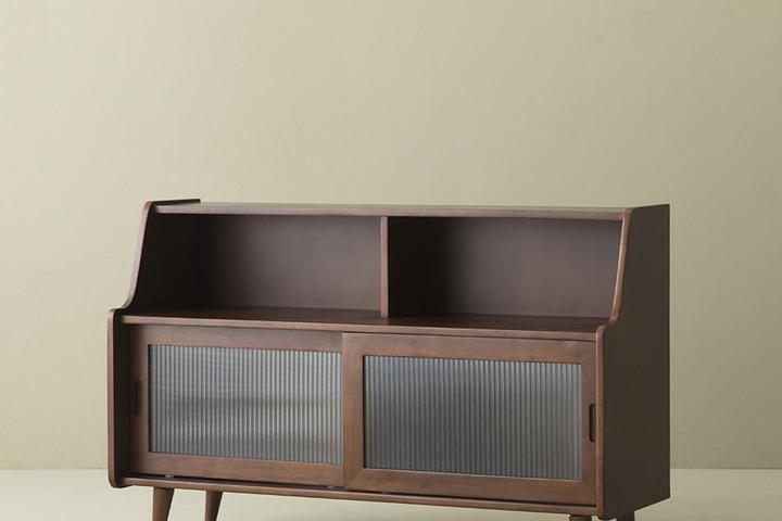 메디오 원목 낮은 수납장