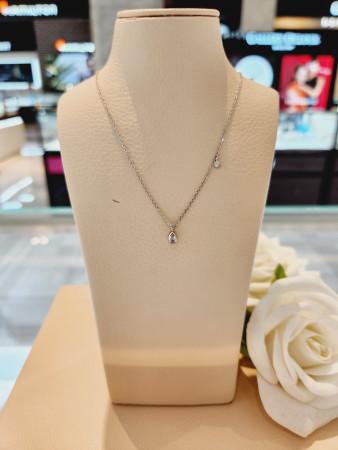 [제이에스티나] J Basic - 14k 화이트골드 물방울 목걸이 (JJJBNQ0BN335W4420)