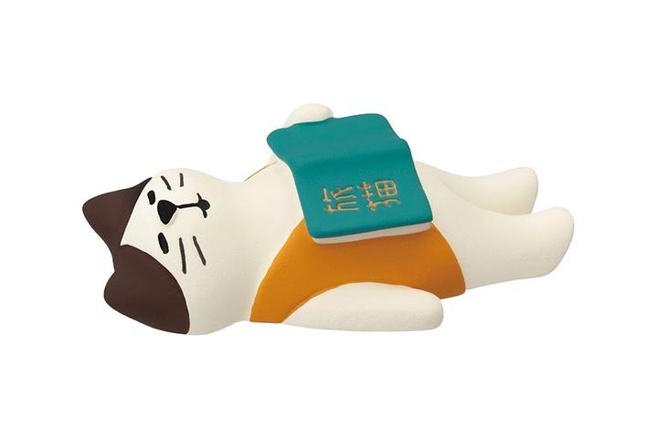 콘콤브레 낮잠자는독서고양이 소품 피규어 미니어처