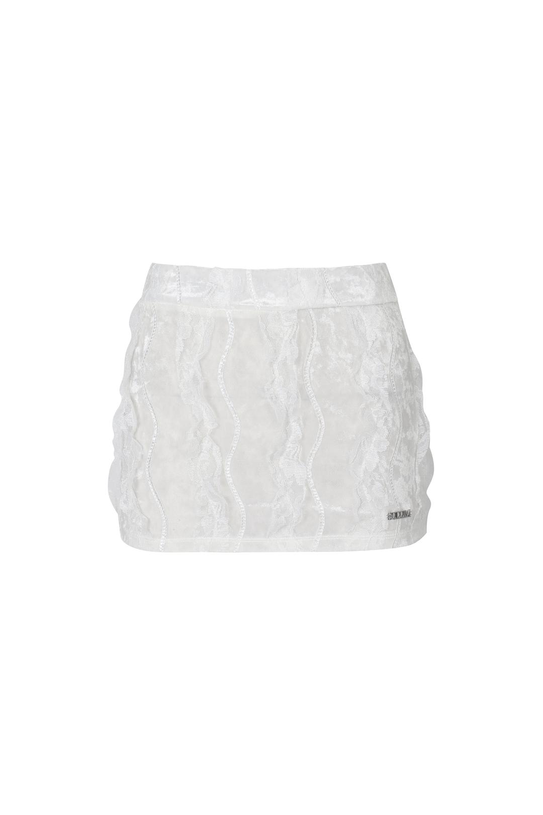 VELOUR SKIRT [WHITE]