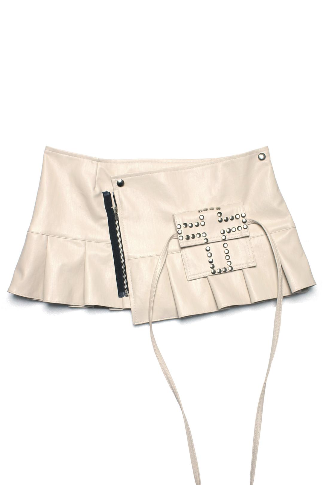 Pleated Wrap Skirt 002