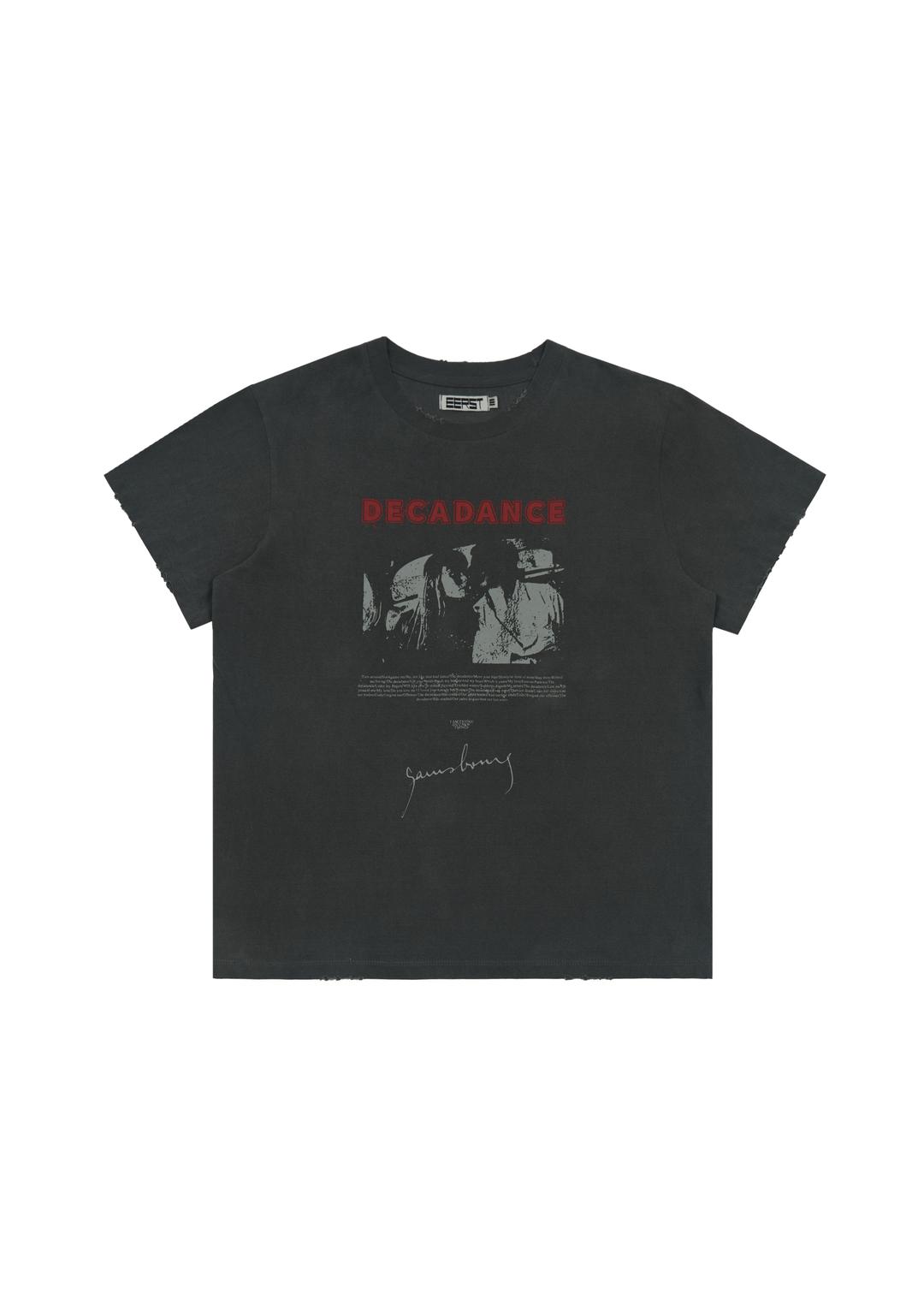 Kiss Tee [Washed Charcoal]