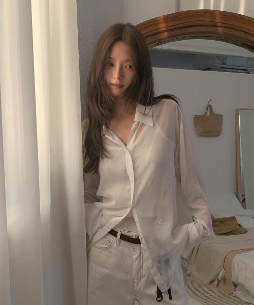 시스루 커프스 셔츠_3COLORS