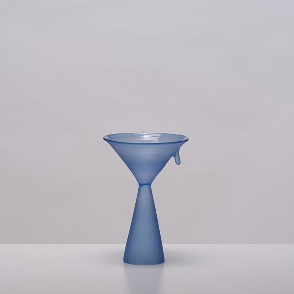 Glass Incense Burner frosted aqua