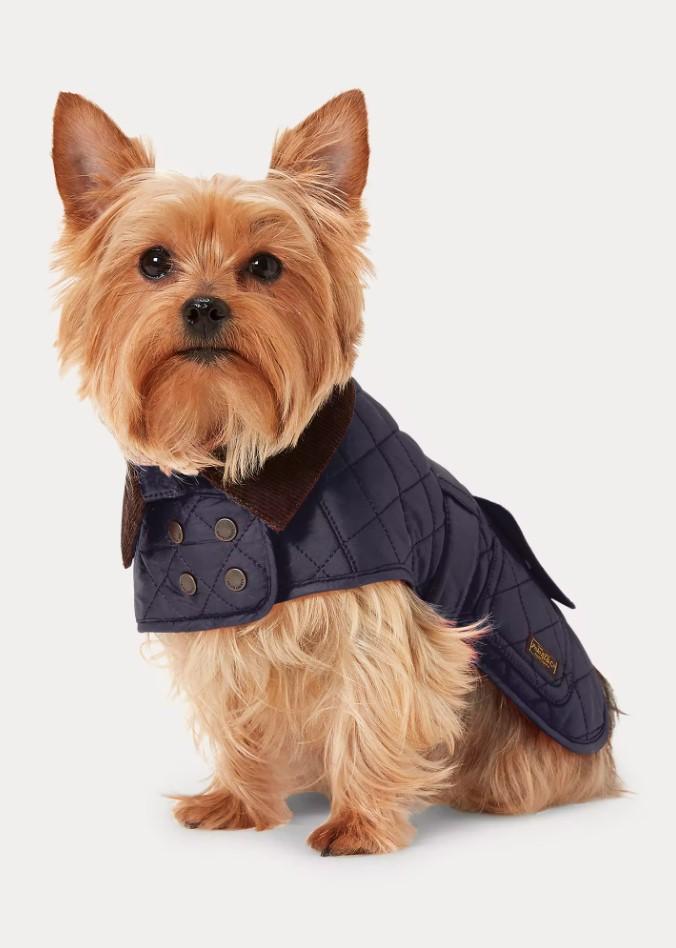 폴로랄프로렌 팻 플리스 라인드 퀼팅 강아지 자켓 (네이비, 레드)