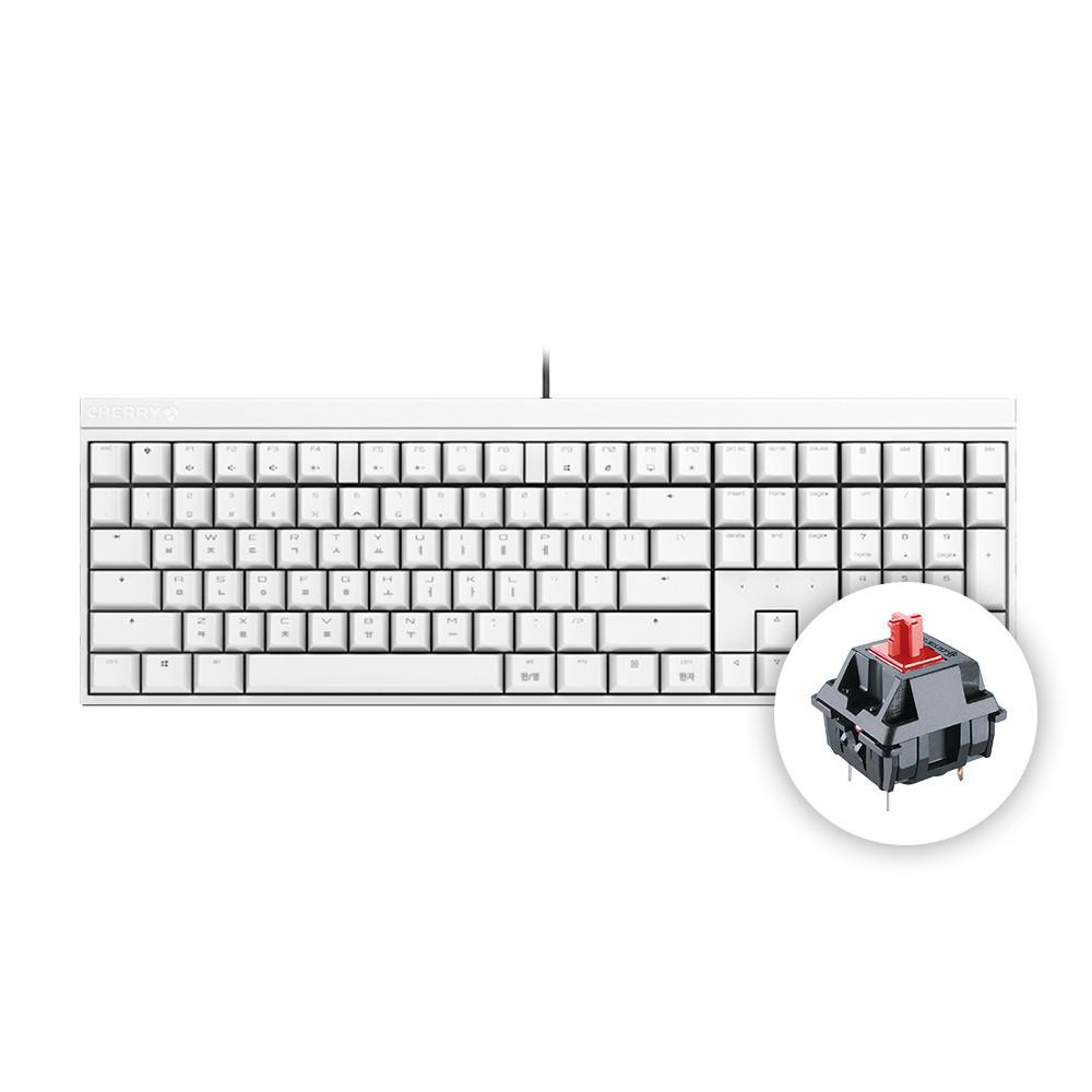 체리 MX BOARD 2.0S 게이밍 기계식 키보드 화이트 적축