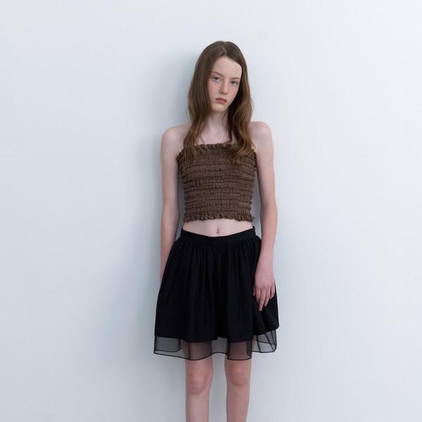 VOLUME SHA SKIRT_BLACK