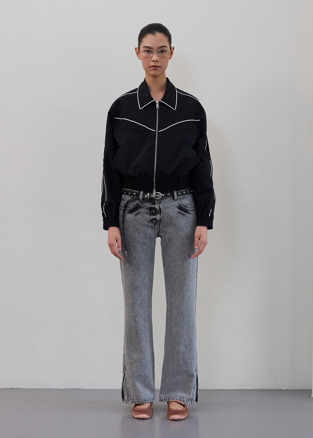 HOOK DETAIL SLIM DENIM (GREY)