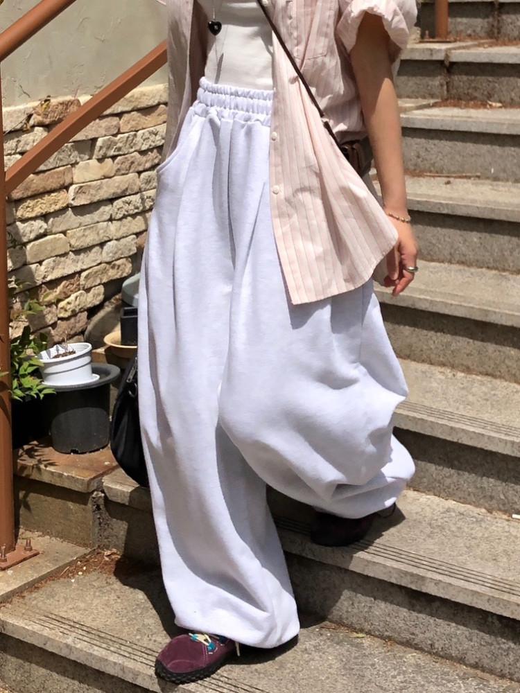 쓰리턱 빅포켓 스웻 팬츠 2color