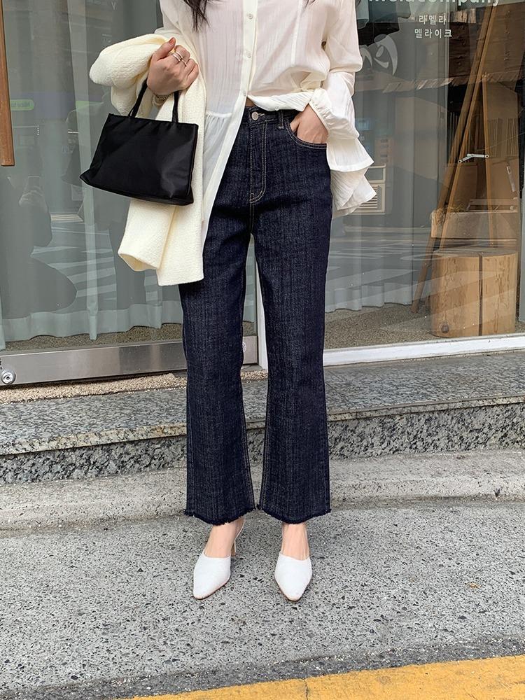 room - 컷팅 생지데님 (논페이드)