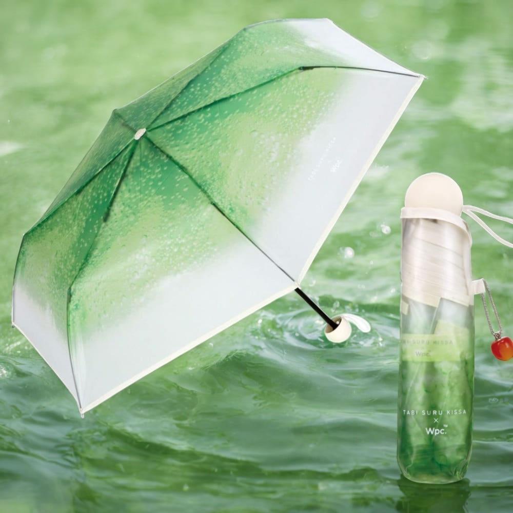 일본 WPC 크림소다 메론소다 접이식 3단 우산 그린 휴대용 미니 엄브렐라