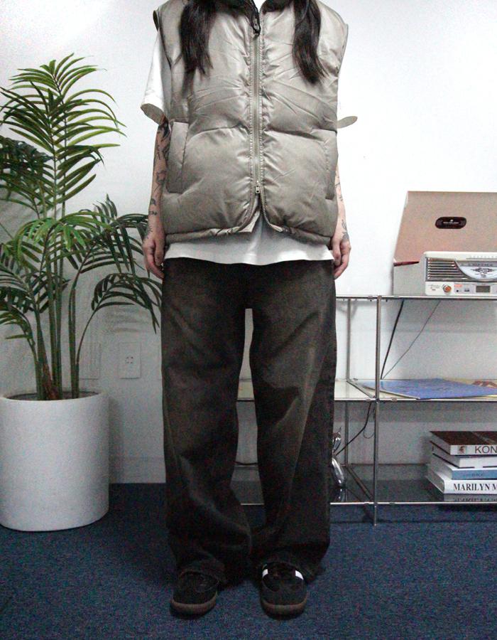 피너 샌드 워싱 팬츠