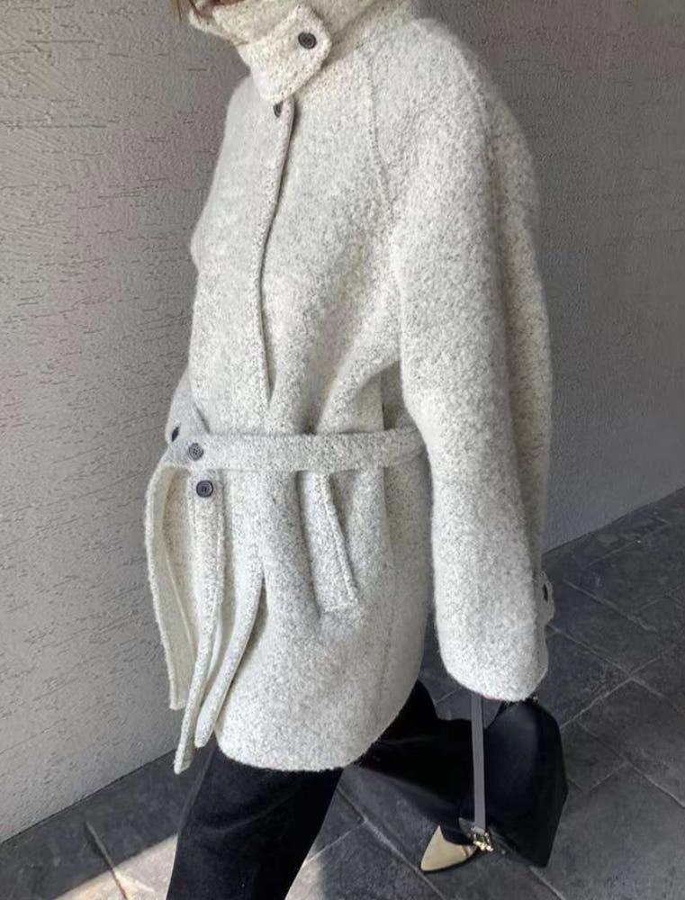 스테이부클 루즈핏 울 자켓 코트 알파카 코트