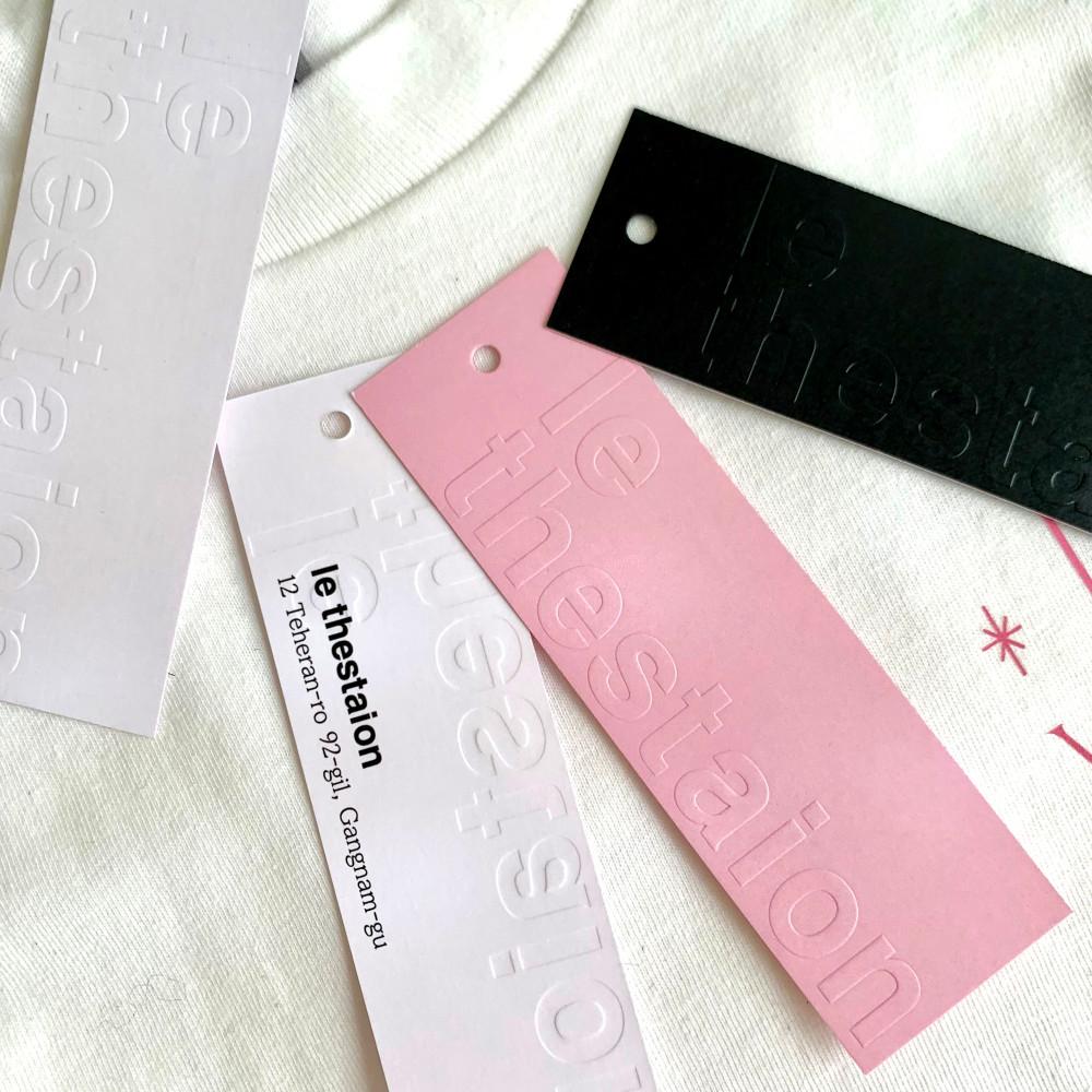 형압 택 3종 디자인 옷 쇼핑몰 의류 200매 (35X115mm)