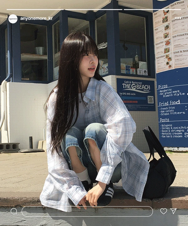 [여름셔츠🤍] 쿠치 린넨 체크 오버핏 셔츠 (2color)